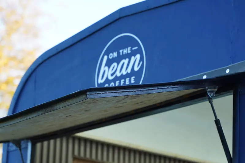 The On the Bean trailer with its serving hatch open